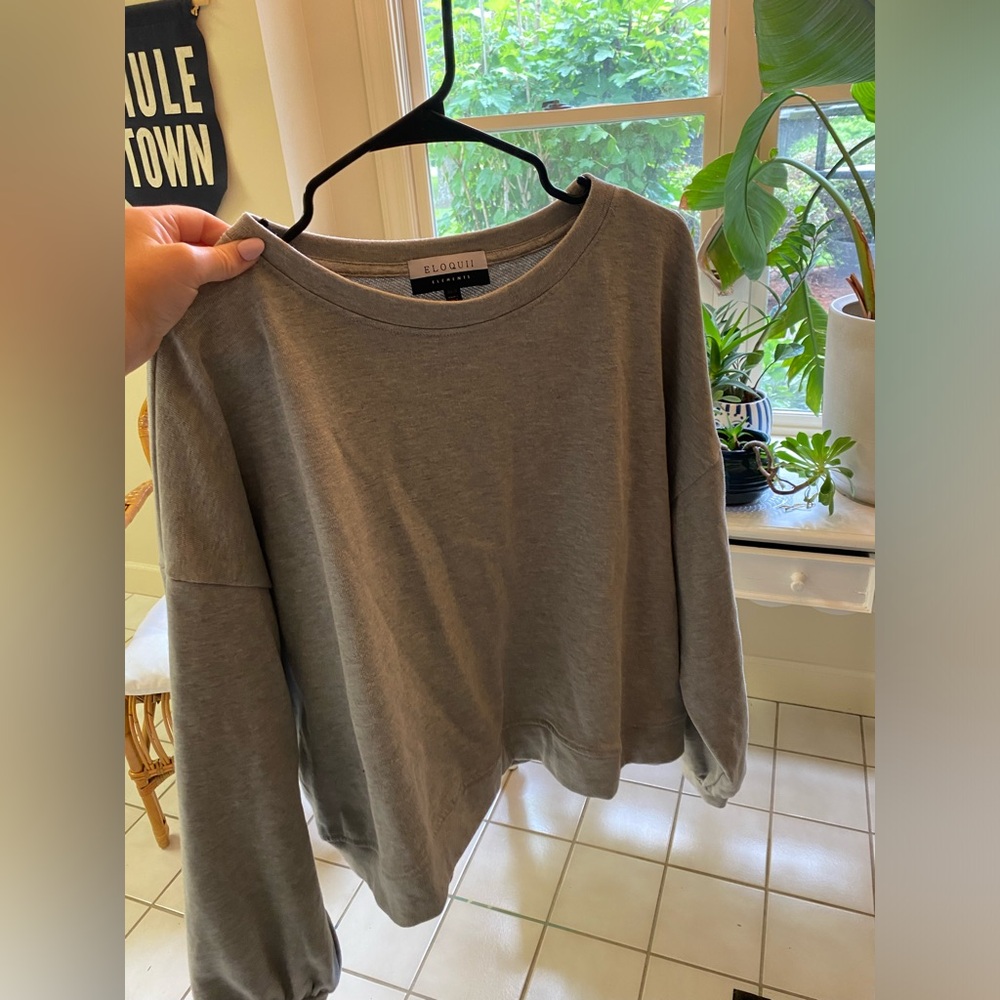 Eloquii cropped sweatshirt